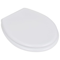 Miniatyr av produktbild för Toalettsits MDF lock enkel design vit