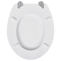 Produktbild för Toalettsits MDF lock enkel design vit