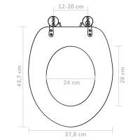 Produktbild för Toalettsits MDF lock stenar