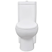 Miniatyr av produktbild för Keramisk toalettstol i hörnmodell vit