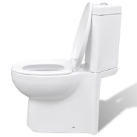 Miniatyr av produktbild för Keramisk toalettstol i hörnmodell vit