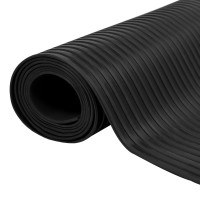 Produktbild för Halkfri gummimatta breda ribbor 5 x 1 m