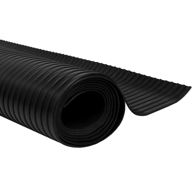 Produktbild för Halkfri gummimatta breda ribbor 5 x 1 m