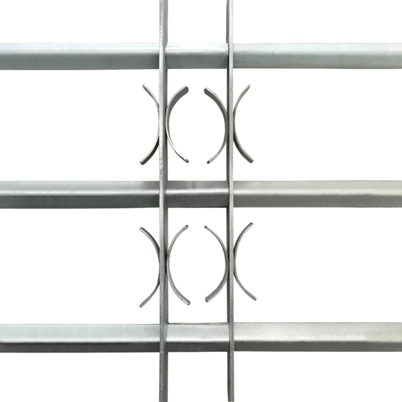 Produktbild för Fönstergaller med 3 stänger 700-1050 mm justerbart