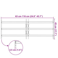 Produktbild för Fönstergrillar 700-1050 mm Galvaniserat stål Silver