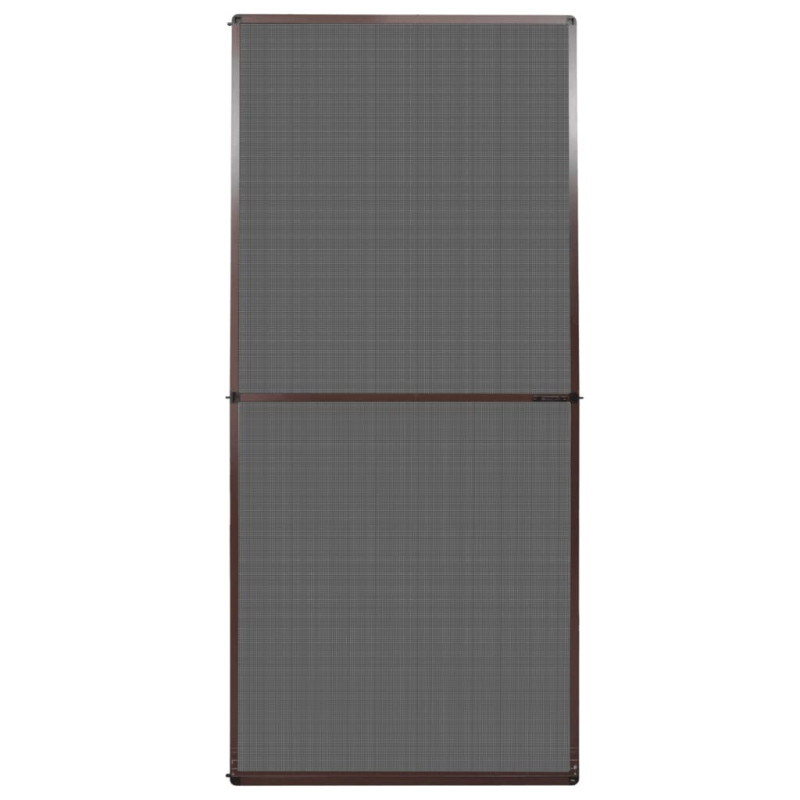 Produktbild för Insektsnät med gångjärn för dörrar 100 x 215 cm brun