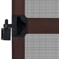 Miniatyr av produktbild för Insektsnät med gångjärn för dörrar 100 x 215 cm brun