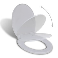 Miniatyr av produktbild för Toalettsits mjuk stängning oval vit