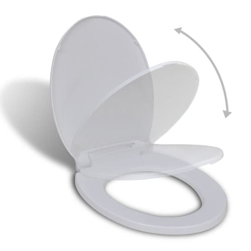 Produktbild för Toalettsits mjuk stängning oval vit