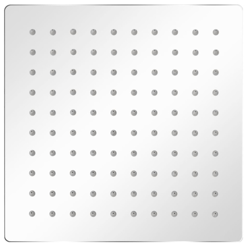 Produktbild för Munstycke till takdusch rostfritt stål 20x20 cm kvadratisk