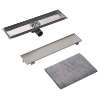 Miniatyr av produktbild för Avlång golvbrunn 530x140 mm rostfritt stål