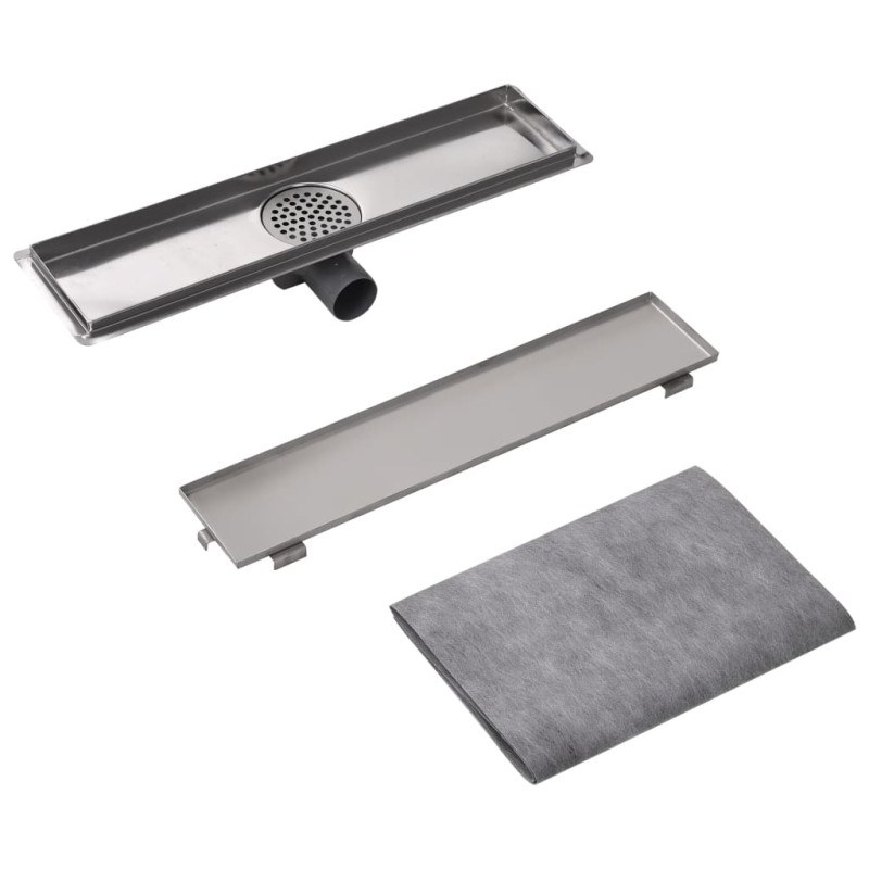 Produktbild för Avlång golvbrunn 530x140 mm rostfritt stål
