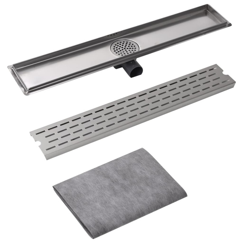 Produktbild för Avlång golvbrunn springdesign 730x140 mm rostfritt stål