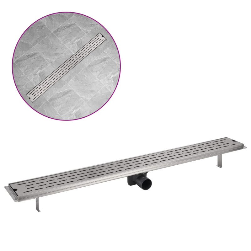 Produktbild för Avlång golvbrunn springdesign 1030x140 mm rostfritt stål