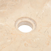 Produktbild för Handfat 45x30x12 cm marmor gräddvit högglans