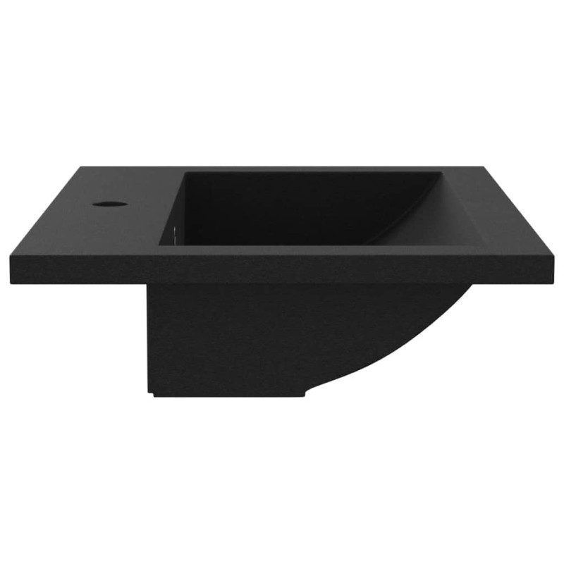 Produktbild för Handfat granit 600x450x120 mm svart