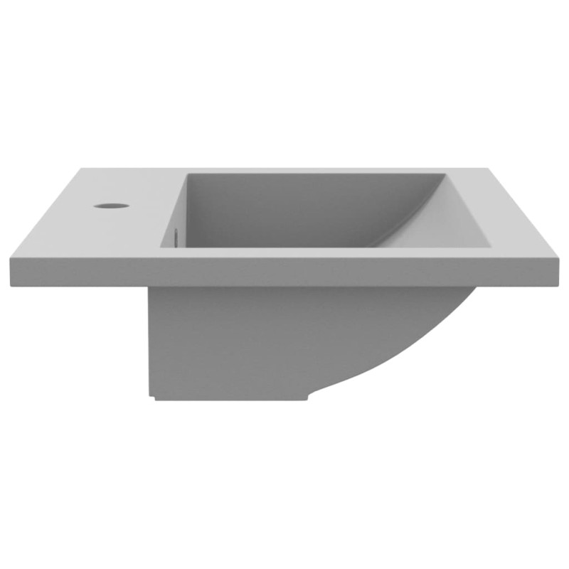 Produktbild för Handfat granit 600x450x120 mm grå