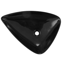 Produktbild för Handfat i keramik trekantigt 645x455x115 mm svart