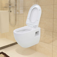 Miniatyr av produktbild för Toalett vägghängd keramisk vit
