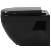 Miniatyr av produktbild för Toalett vägghängd keramisk svart