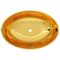 Miniatyr av produktbild för Handfat 40x33x13,5 cm keramik guld