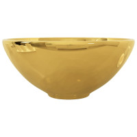 Miniatyr av produktbild för Handfat 32,5x14 cm keramik guld