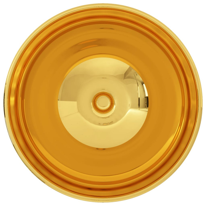 Produktbild för Handfat 32,5x14 cm keramik guld