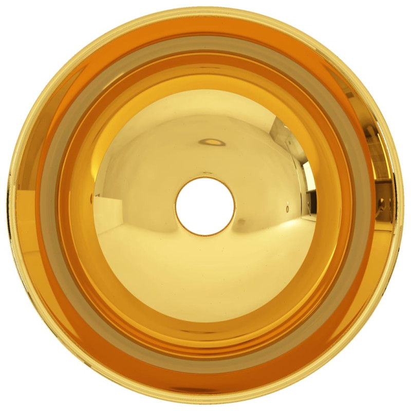 Produktbild för Handfat 28x10 cm keramik guld