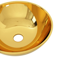 Miniatyr av produktbild för Handfat 28x10 cm keramik guld
