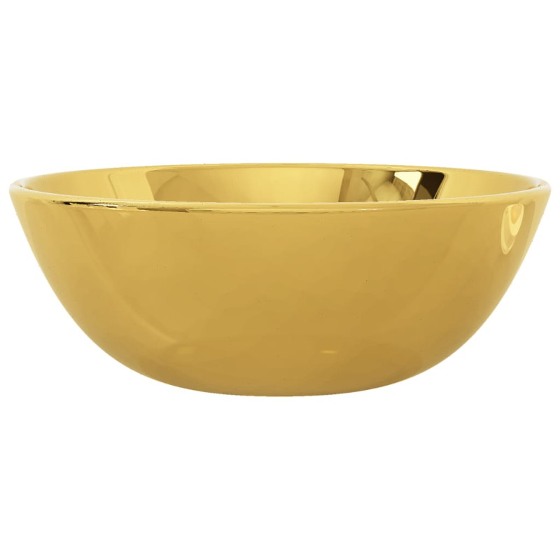 Produktbild för Handfat 28x10 cm keramik guld