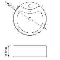 Produktbild för Handfat med bräddavlopp 46,5x15,5 cm keramik silver