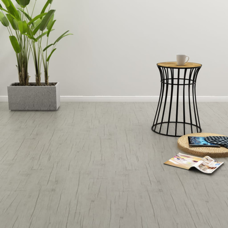 Produktbild för Självhäftande golvplankor 4,46 m² 3 mm PVC ekfärgad