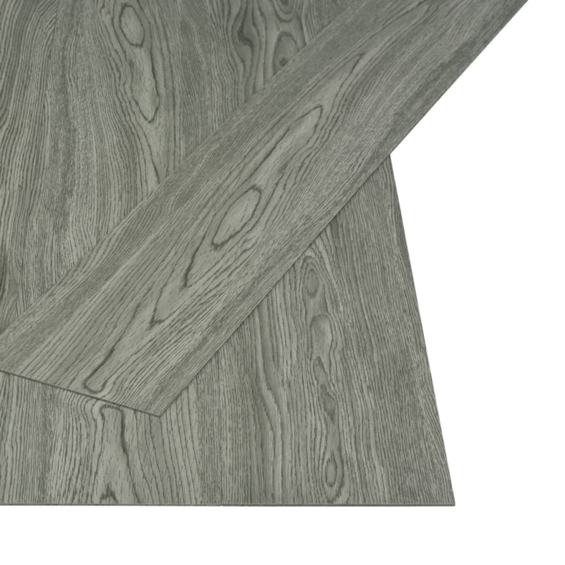 Produktbild för Självhäftande golvplankor 4,46 m² 3 mm PVC grå