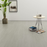 Miniatyr av produktbild för Självhäftande golvplankor 4,46 m² 3 mm PVC ljusgrå