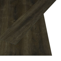 Produktbild för Självhäftande golvplankor 4,46 m² 3 mm PVC mörkgrå