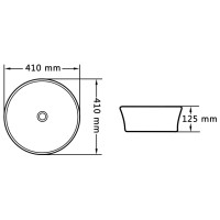 Produktbild för Handfat 41x12,5 cm keramik svart