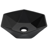 Produktbild för Handfat 41x36,5x12 cm keramik svart