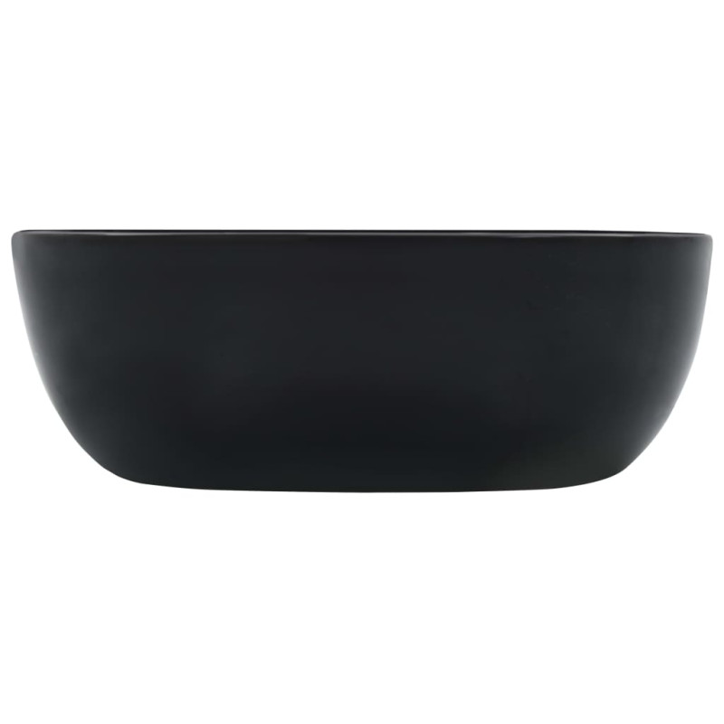 Produktbild för Handfat 42,5x42,5x14,5 cm keramik svart
