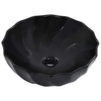 Produktbild för Handfat 46x17 cm keramik svart
