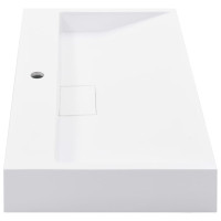 Produktbild för Handfat 80x46x11 cm mineralgjuten vit