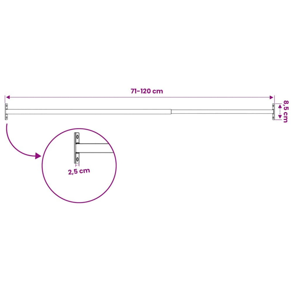 Produktbild för Justerbart inkrypningsskydd för fönster 710-1200 mm