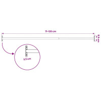 Produktbild för Justerbart inkrypningsskydd för fönster 710-1200 mm