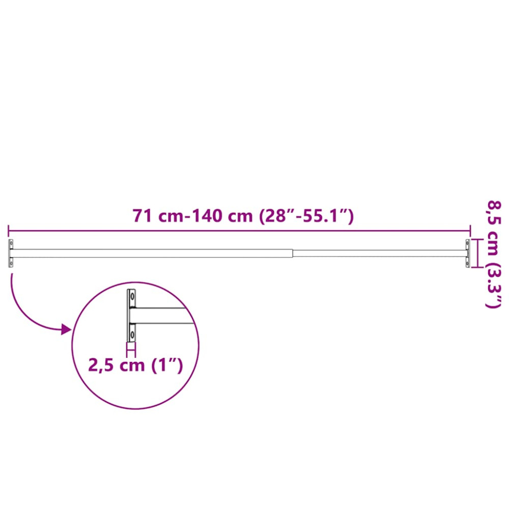 Produktbild för Justerbara inkrypningsskydd för fönster 3 st 710-1200 mm