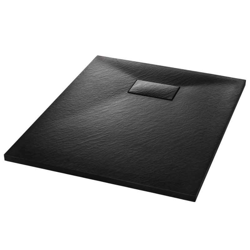 Produktbild för Duschkar SMC svart 90x70 cm