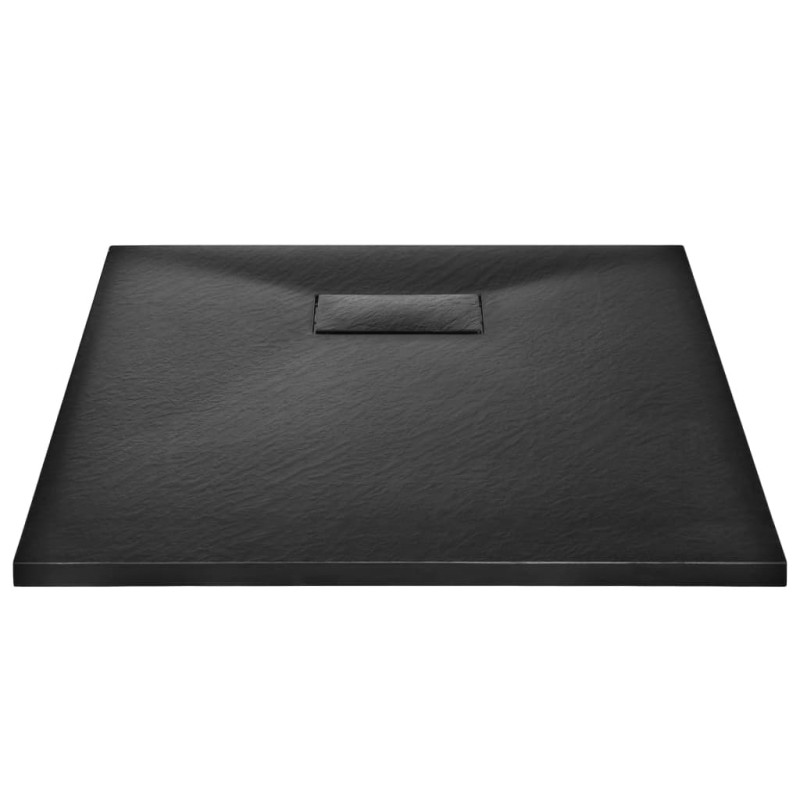 Produktbild för Duschkar SMC svart 90x70 cm