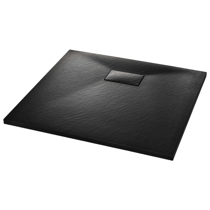 Produktbild för Duschkar SMC svart 90x80 cm