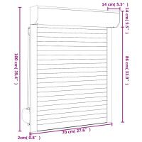 Produktbild för Rulljalusi aluminium 70x100 cm antracit