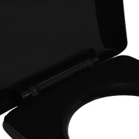 Produktbild för Toalettsits med mjuk stängning och snabbfäste svart