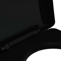 Miniatyr av produktbild för Toalettsits med mjuk stängning och snabbfäste svart