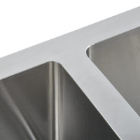 Produktbild för Handgjord diskho rostfritt stål